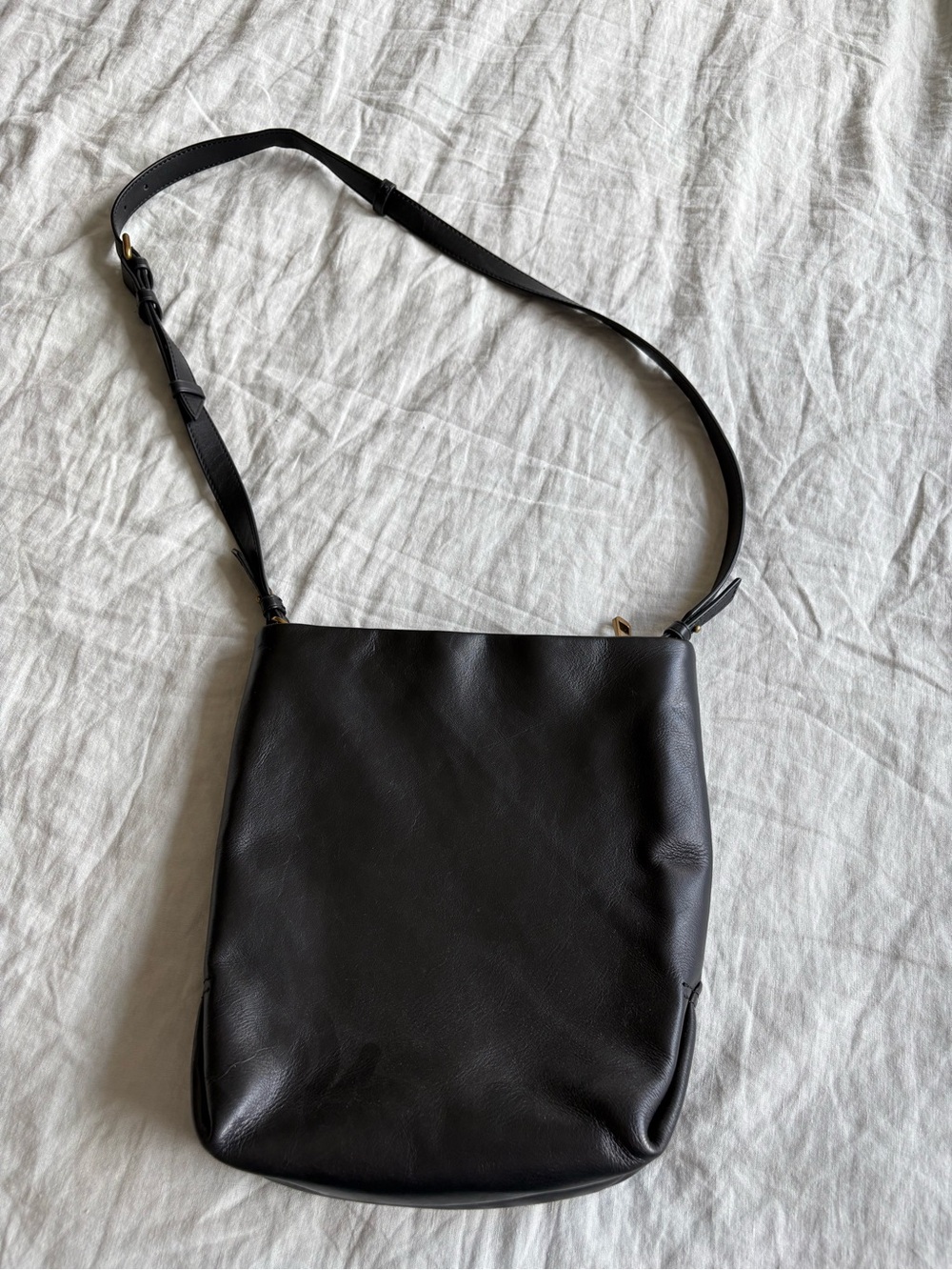 Madewell Black Leather Crossbody Bag